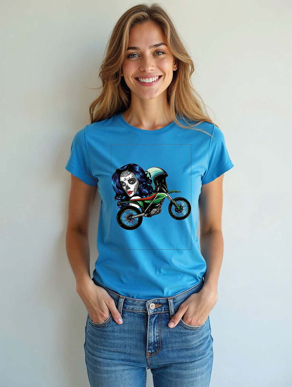 Thumbnail: Dirt Bike Diva Chic Women’s Printed Graphic Streetwear T-Shirt – Hot Deal