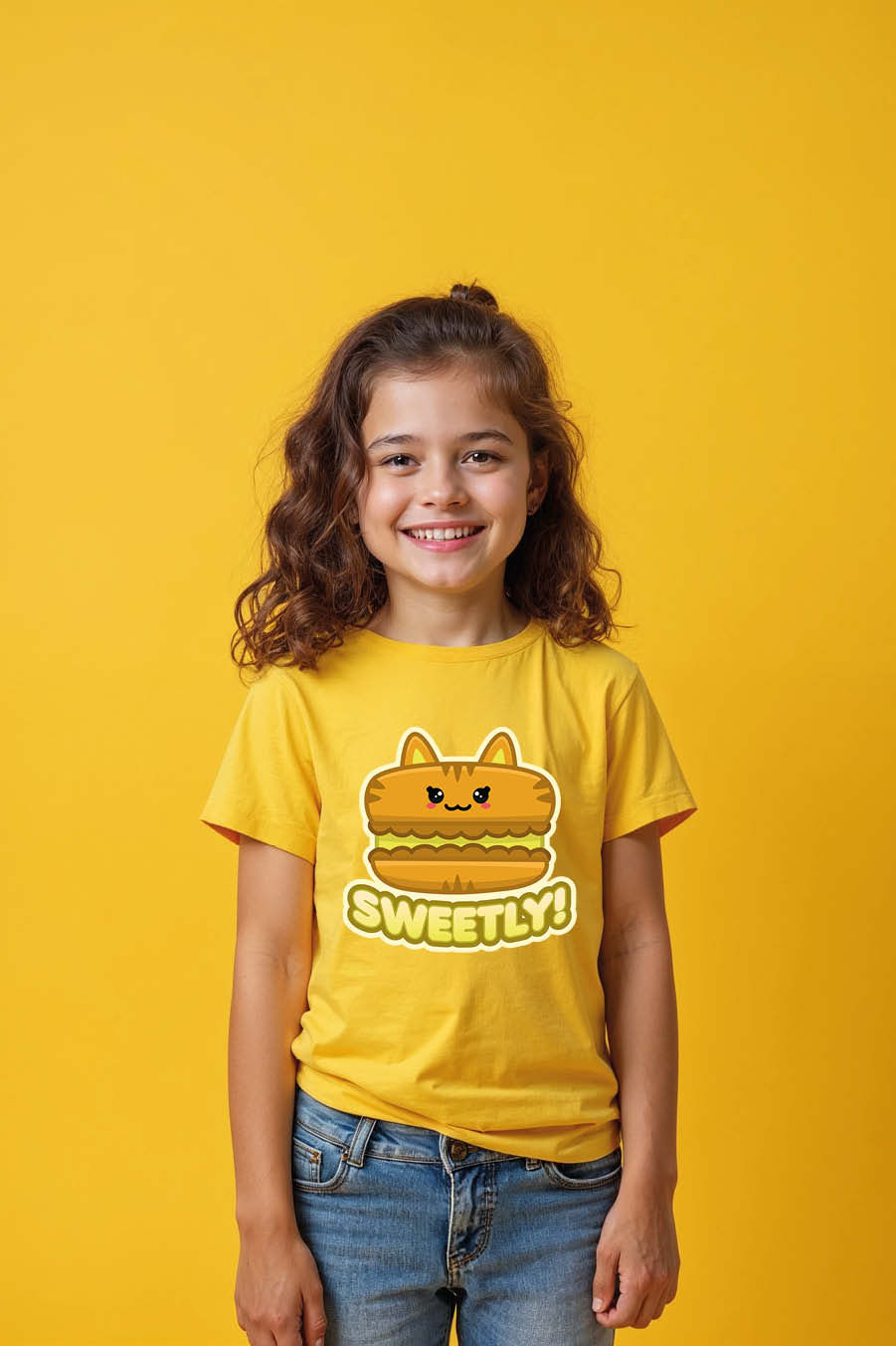 Thumbnail: Sweetly Cotton Trendy Printed Tee for Kids – Character Print Design for Boys