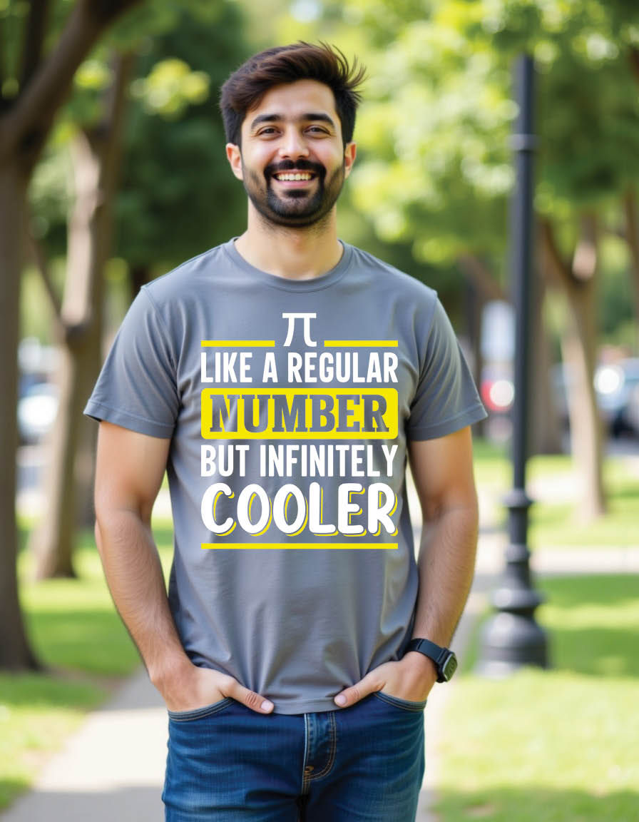 Thumbnail: pi like regular number infinitely cooler pi day mens printed graphic t shirt