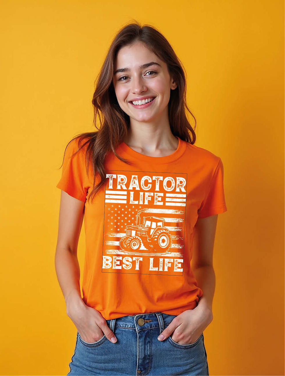 Thumbnail: Tractor life best life Stylish Women’s Graphic T-Shirt – Sale