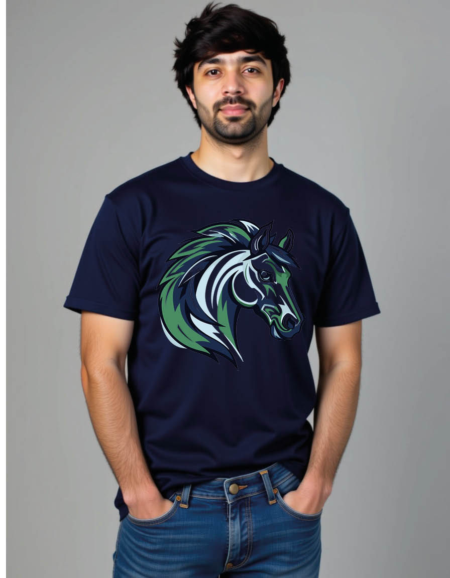 Thumbnail: horse mascot mens printed graphic t shirt
