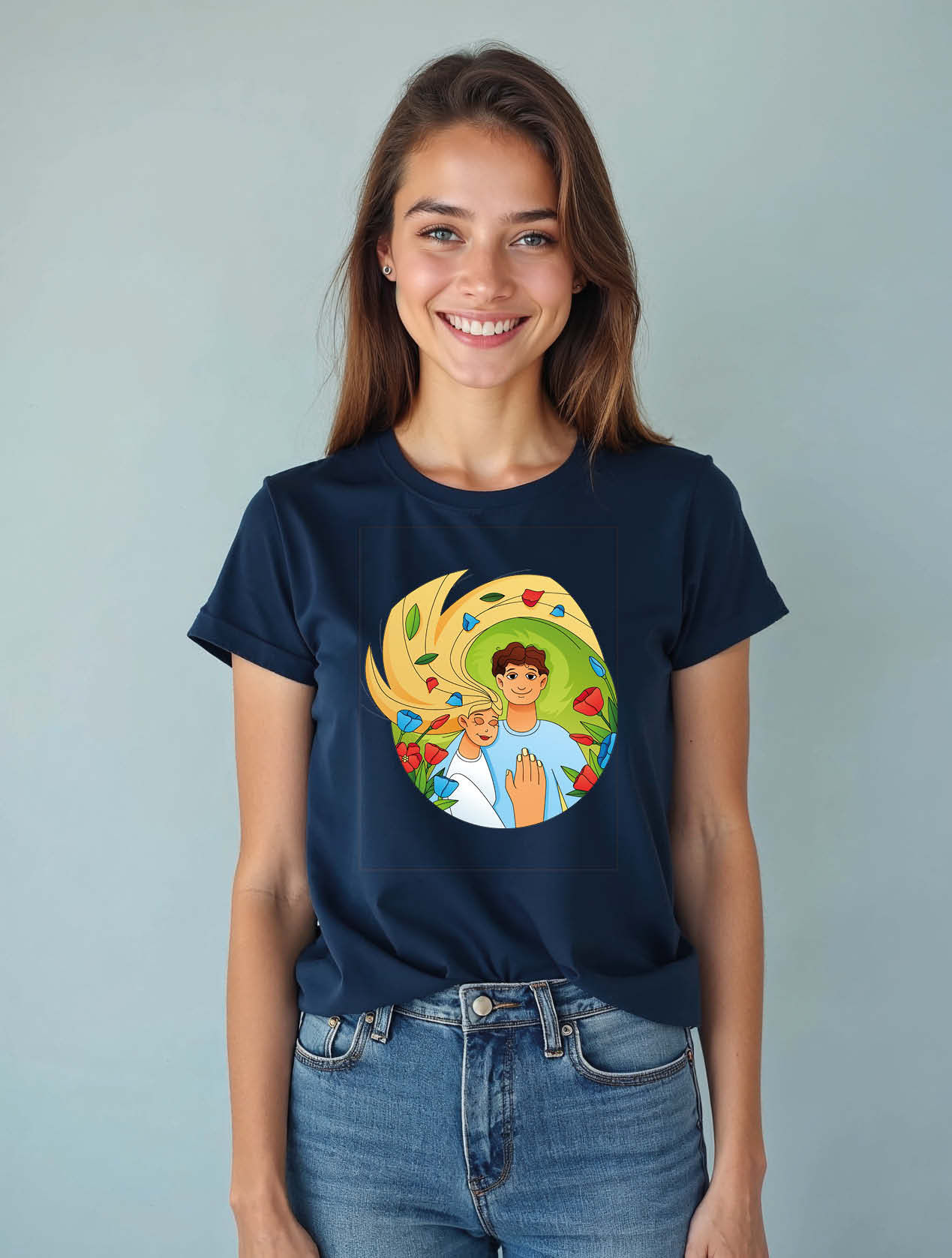 Garden Embrace Urban Women’s Printed Graphic Streetwear T-Shirt – Best Price