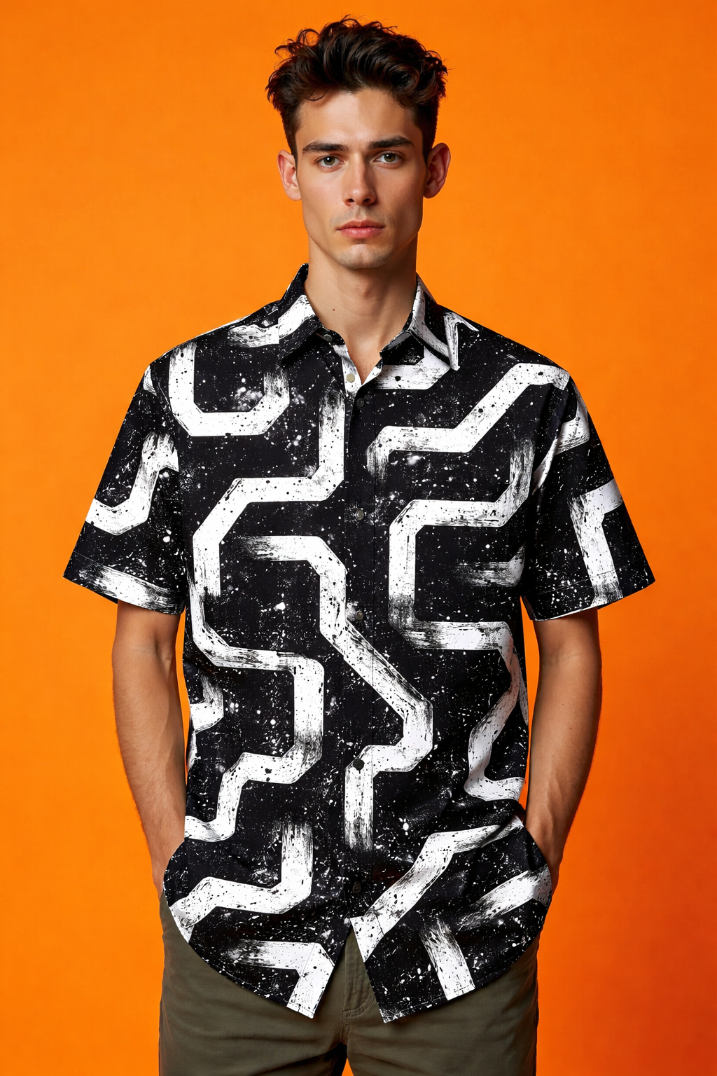Bold Luxury Patterned Oversized Shirt – All Over Print Design