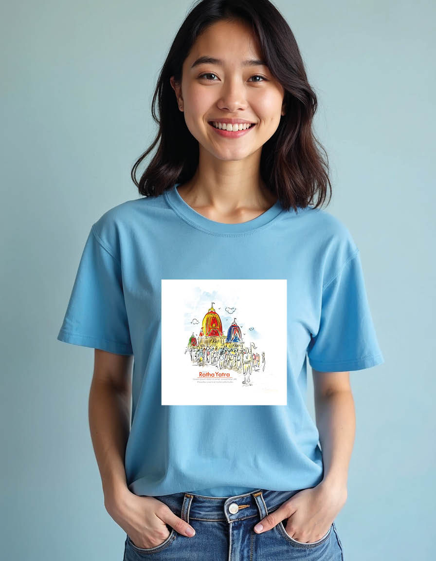 Thumbnail: Lord Jagannath RATHA YATRA Unisex printed graphic t shirt