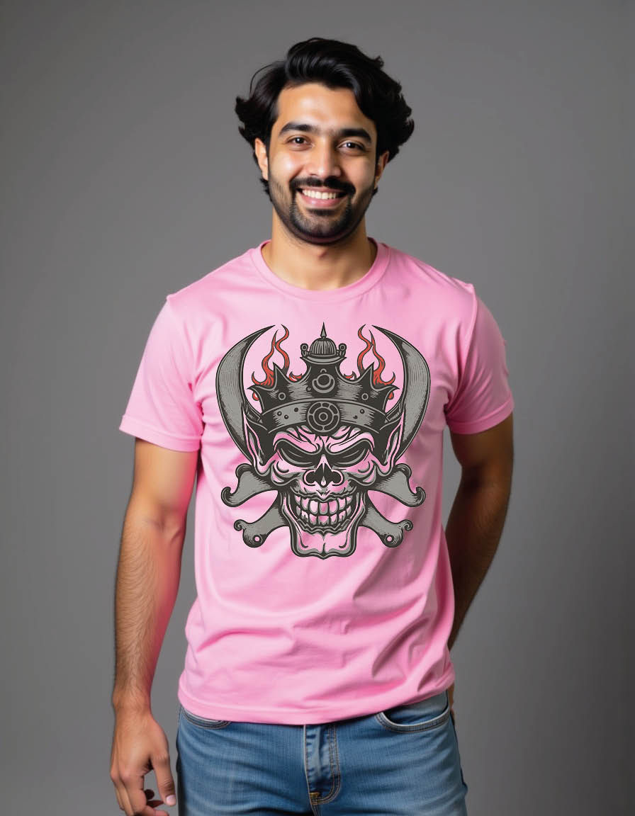 Thumbnail: head skull king mens printed graphic t shirt