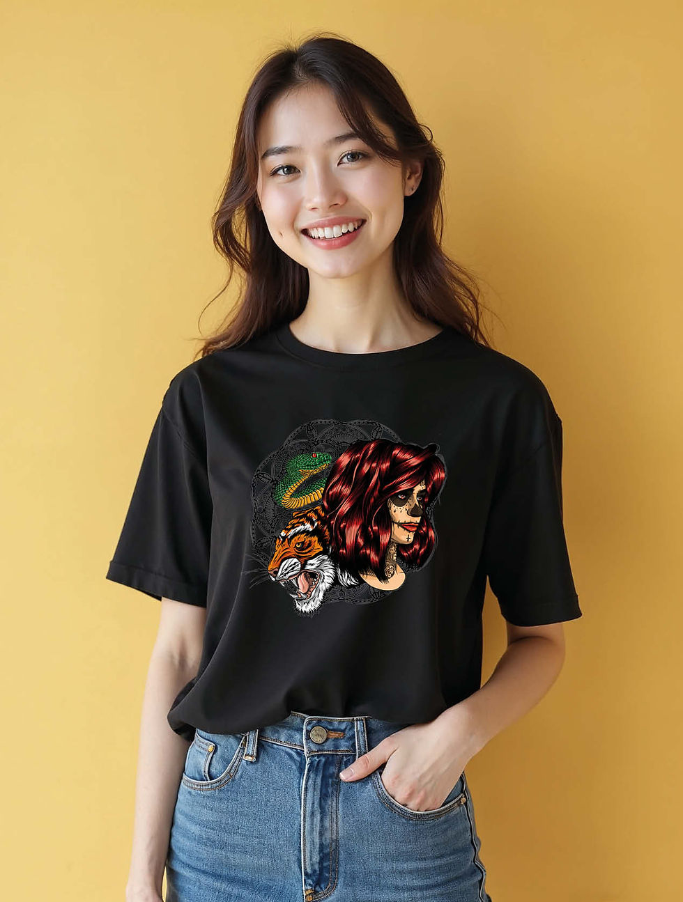 Thumbnail: Siren's Tiger Trendy Women’s Quote T-Shirt – Premium Quality
