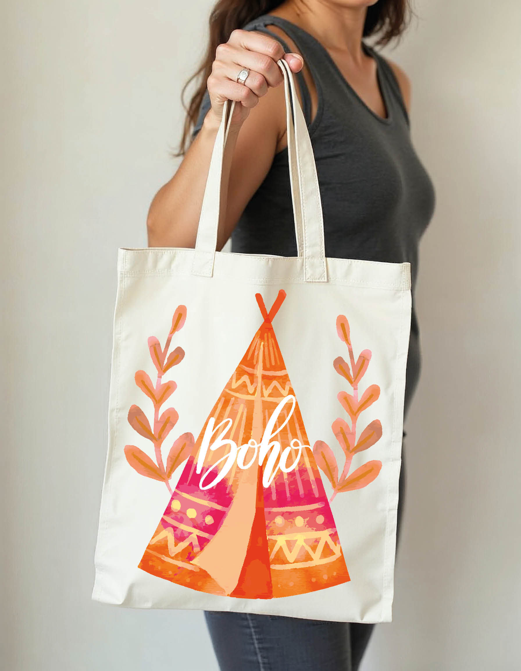 Vintage Style Tote Printed Bag – Trendy Canvas Fashion Bag Low Price Offer