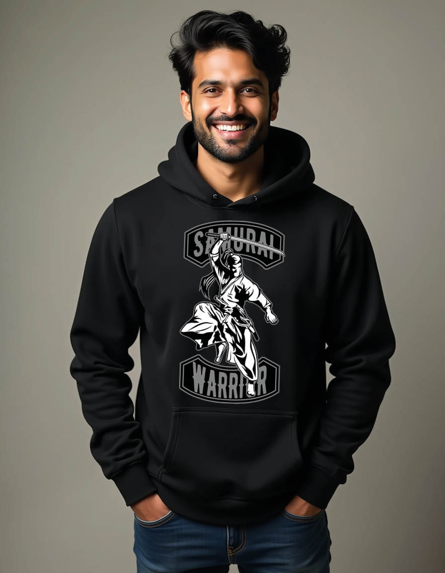 Thumbnail: samurai  warrior Streetwear Men’s Printed Hoodie – Urban Streetwear