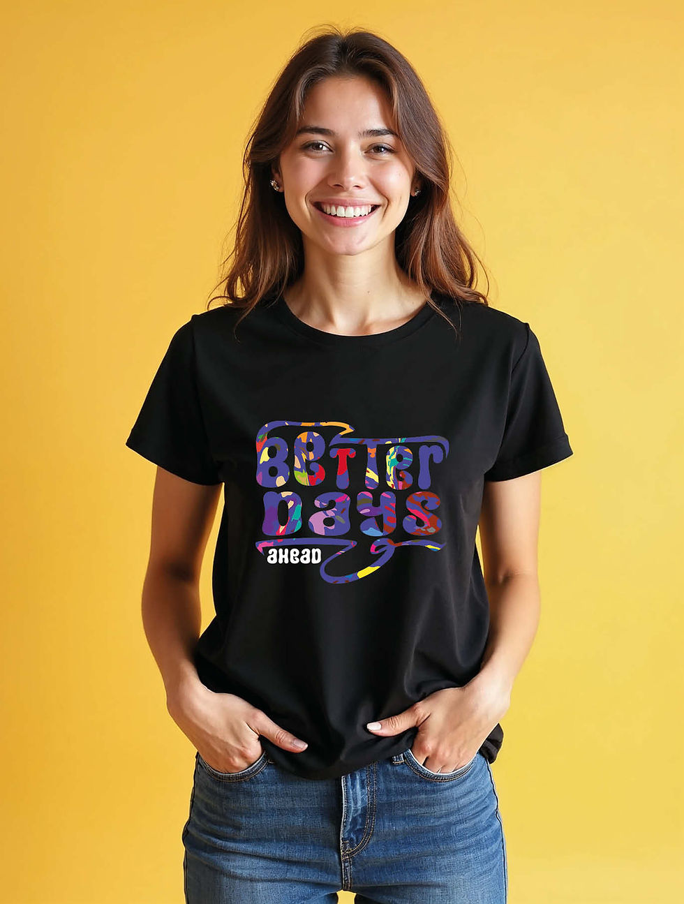 Thumbnail: better days ahead Cool Women’s Printed Graphic T-Shirt – Premium Quality