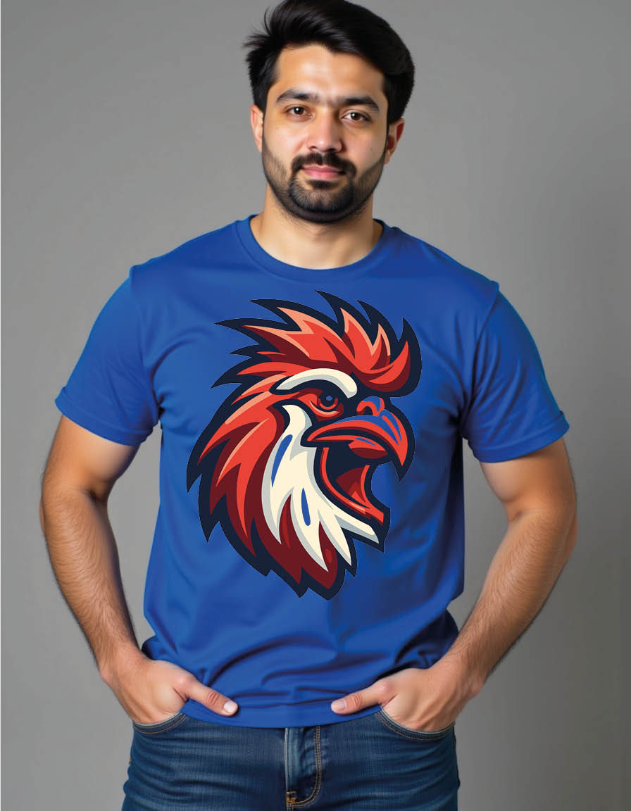 Thumbnail: chicken head mascot mens printed graphic t shirt