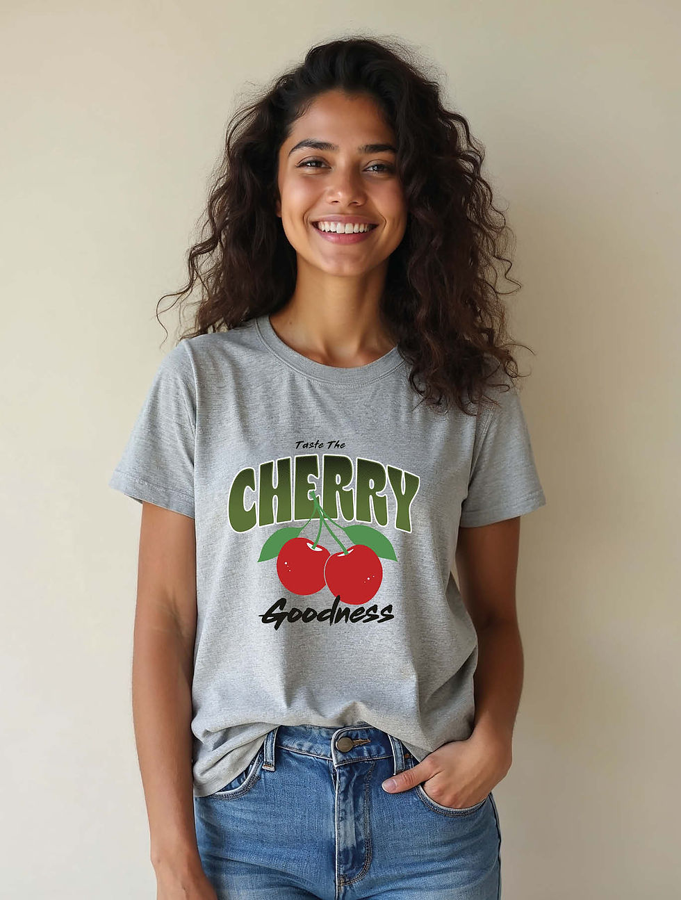 Thumbnail: taste the cherry goodness Casual Women’s Quote T-Shirt – Buy Now
