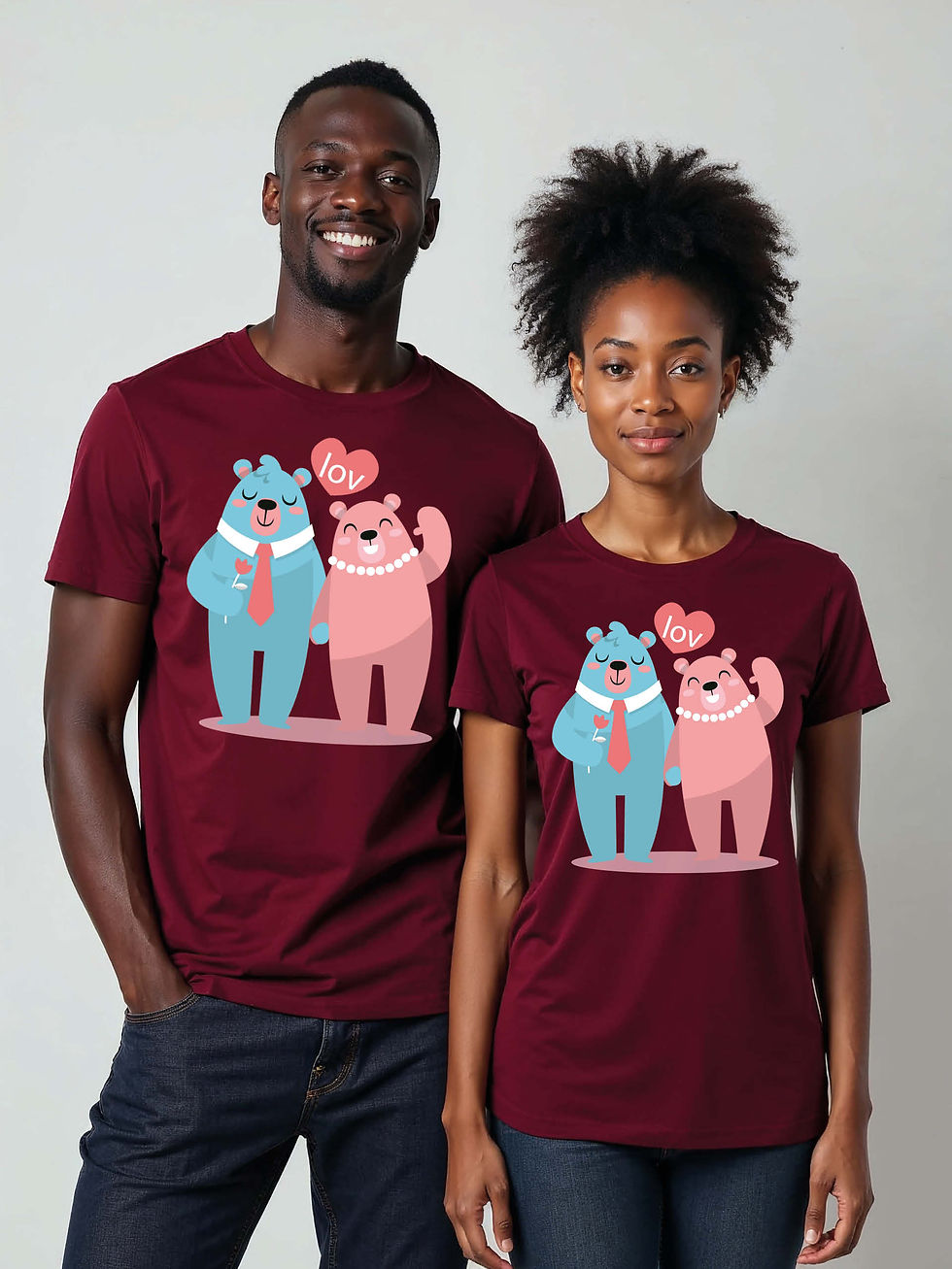 Thumbnail: Cute Cartoon Couple T-Shirt Lovers Edition – Low Price Offer