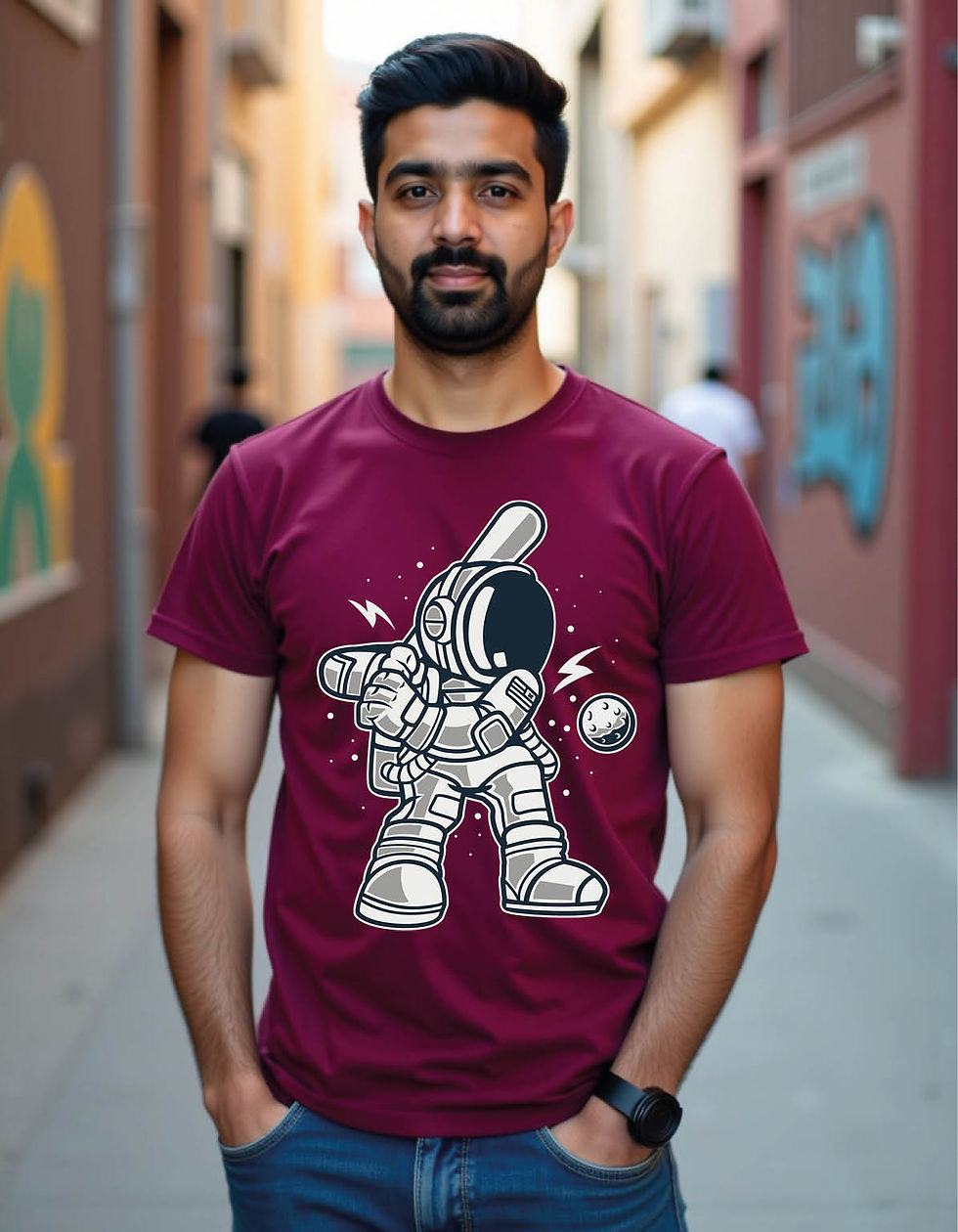 astronaut baseball mens printed graphic t shirt