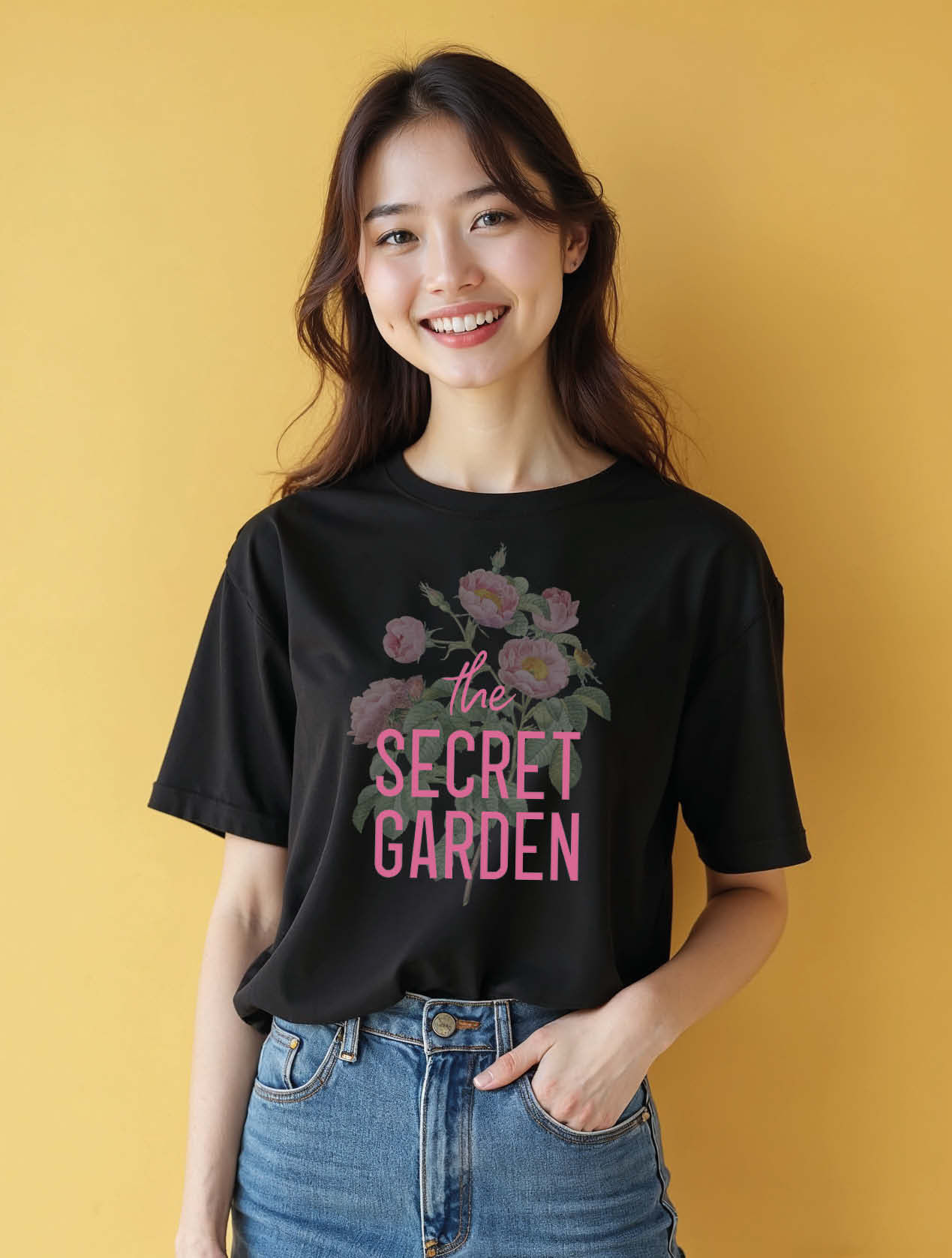 secret garden Modern Women’s Printed Graphic T-Shirt – Buy Now