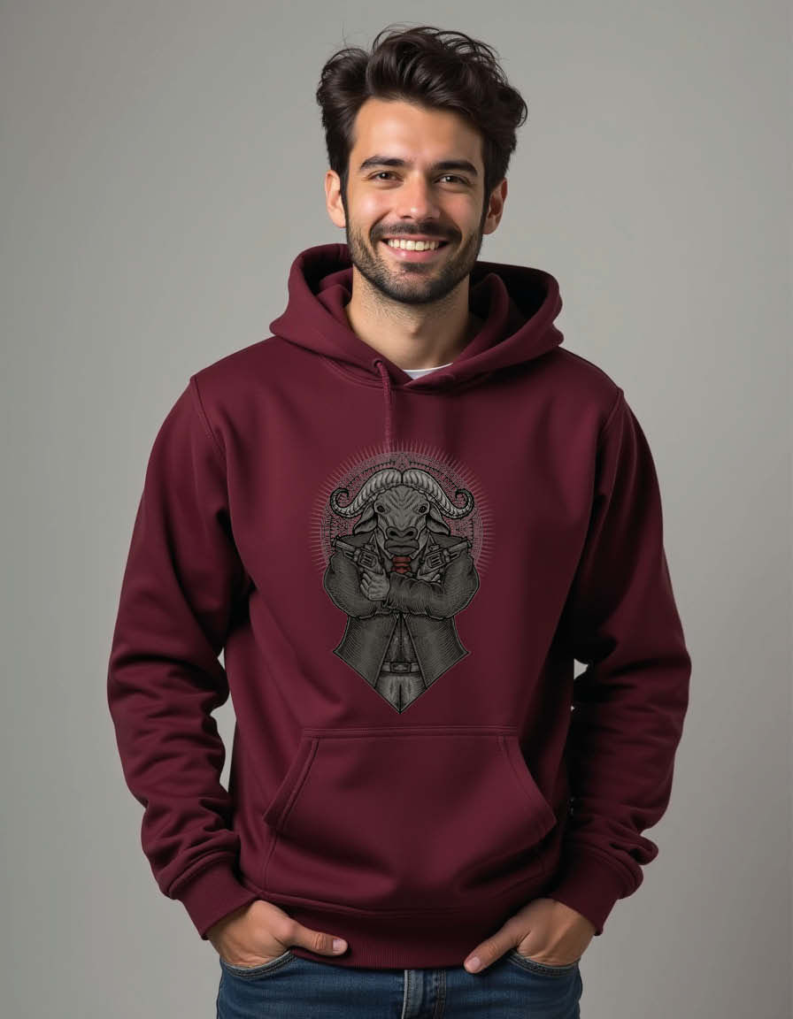 Thumbnail: buffalo gangster Unisex Graphic Printed Hoodies for mens & womens