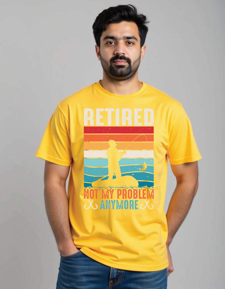 Thumbnail: retired my problem anymore fishing mens printed graphic t shirt