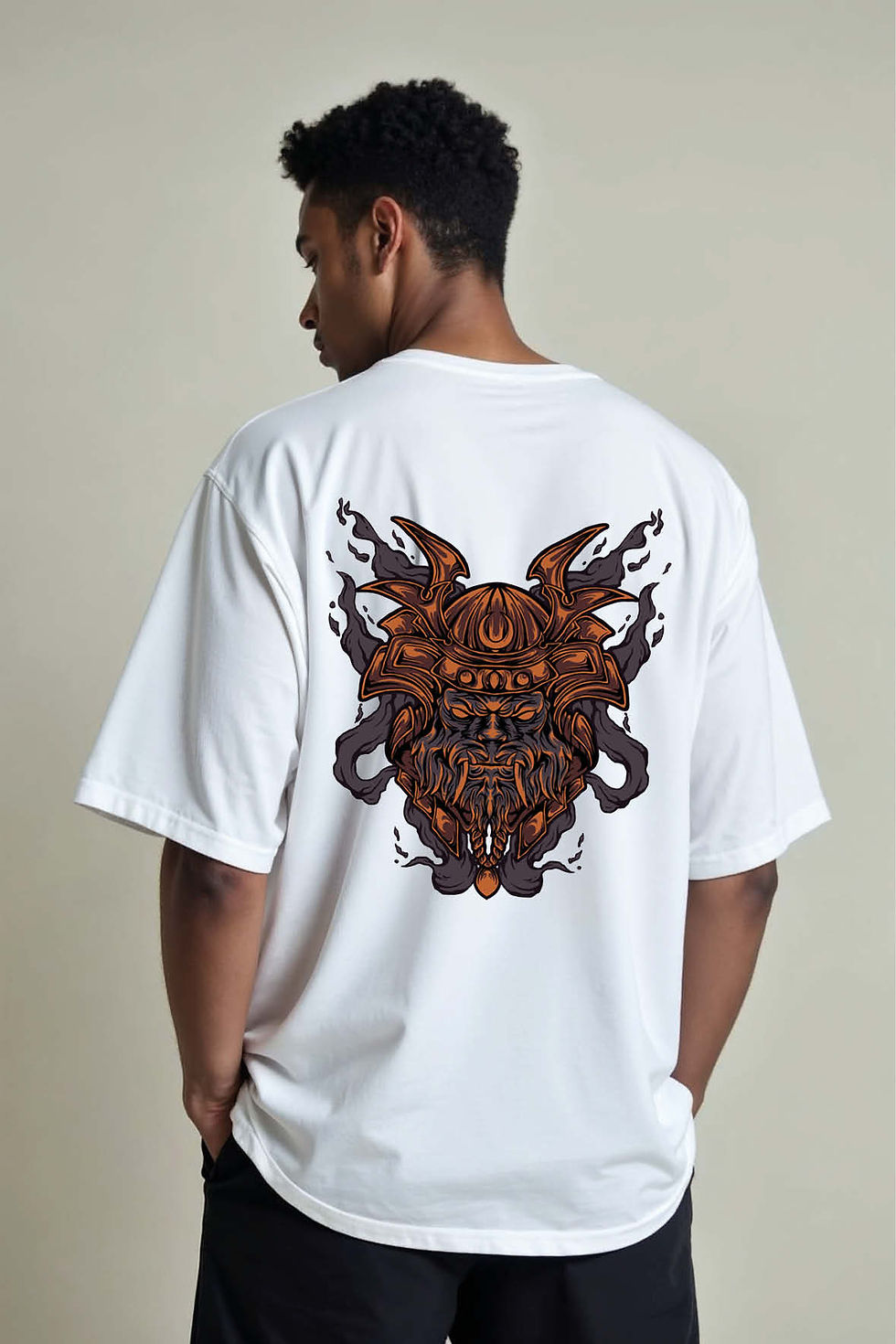 Ancient Warrior God urban Unisex Oversized Drop Shoulder T-Shirt for Men & Women