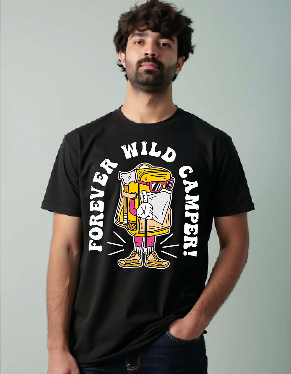 Forever Wild Campning Unisex Printed T-Shirt for All Ages