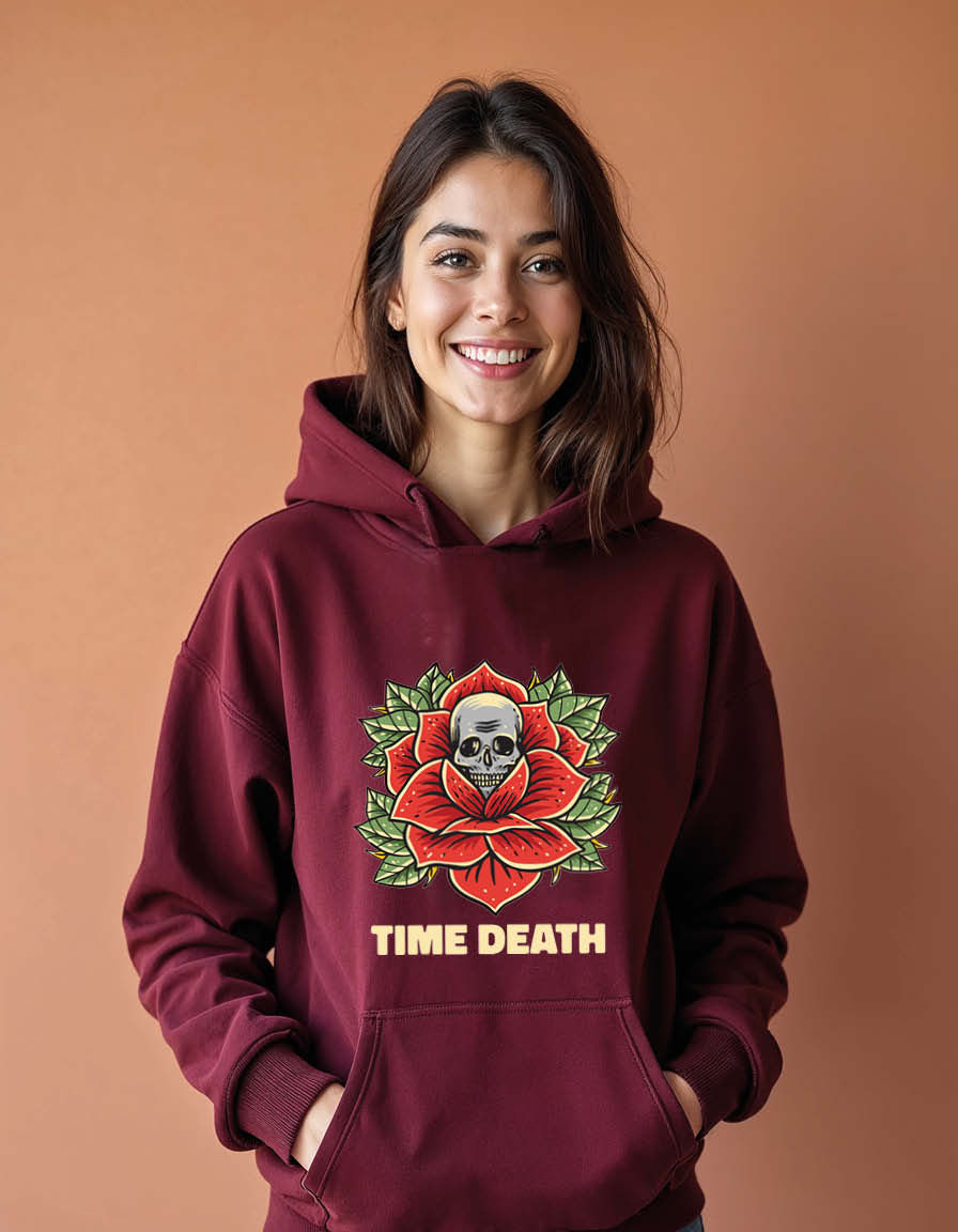 Thumbnail: time death Urban Unisex Graphic Printed Hoodies for mens & womens