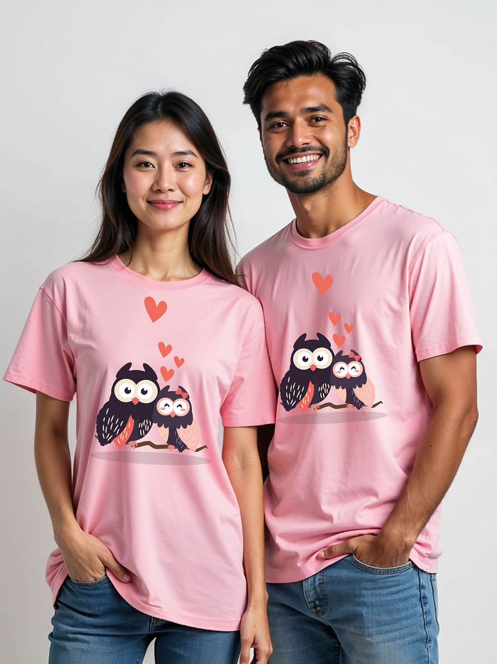 Thumbnail: Romantic Cartoon Couple T-Shirt Lovers Edition – Low Price Offer