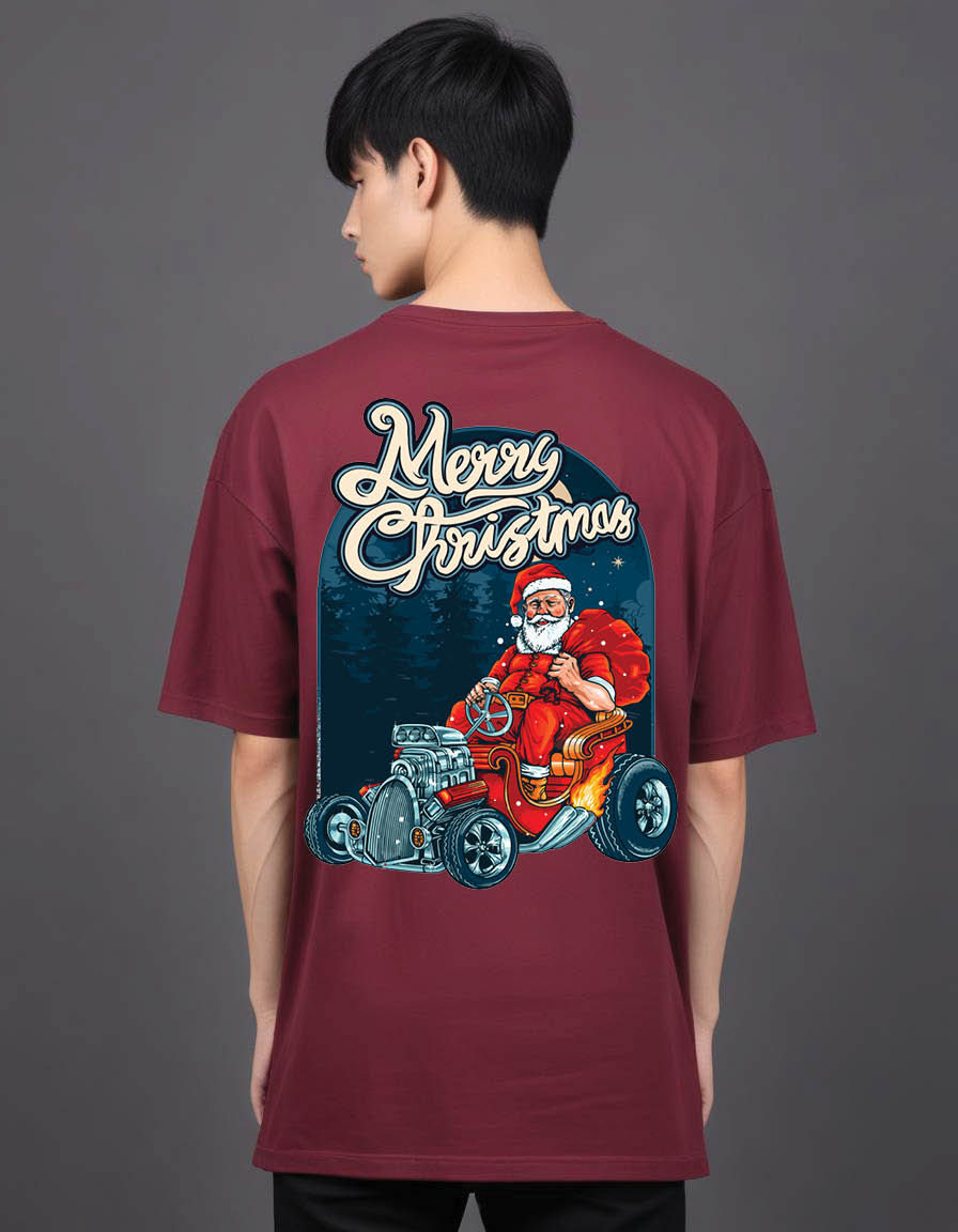 Thumbnail: santa claus mens Oversized Printed t shirt