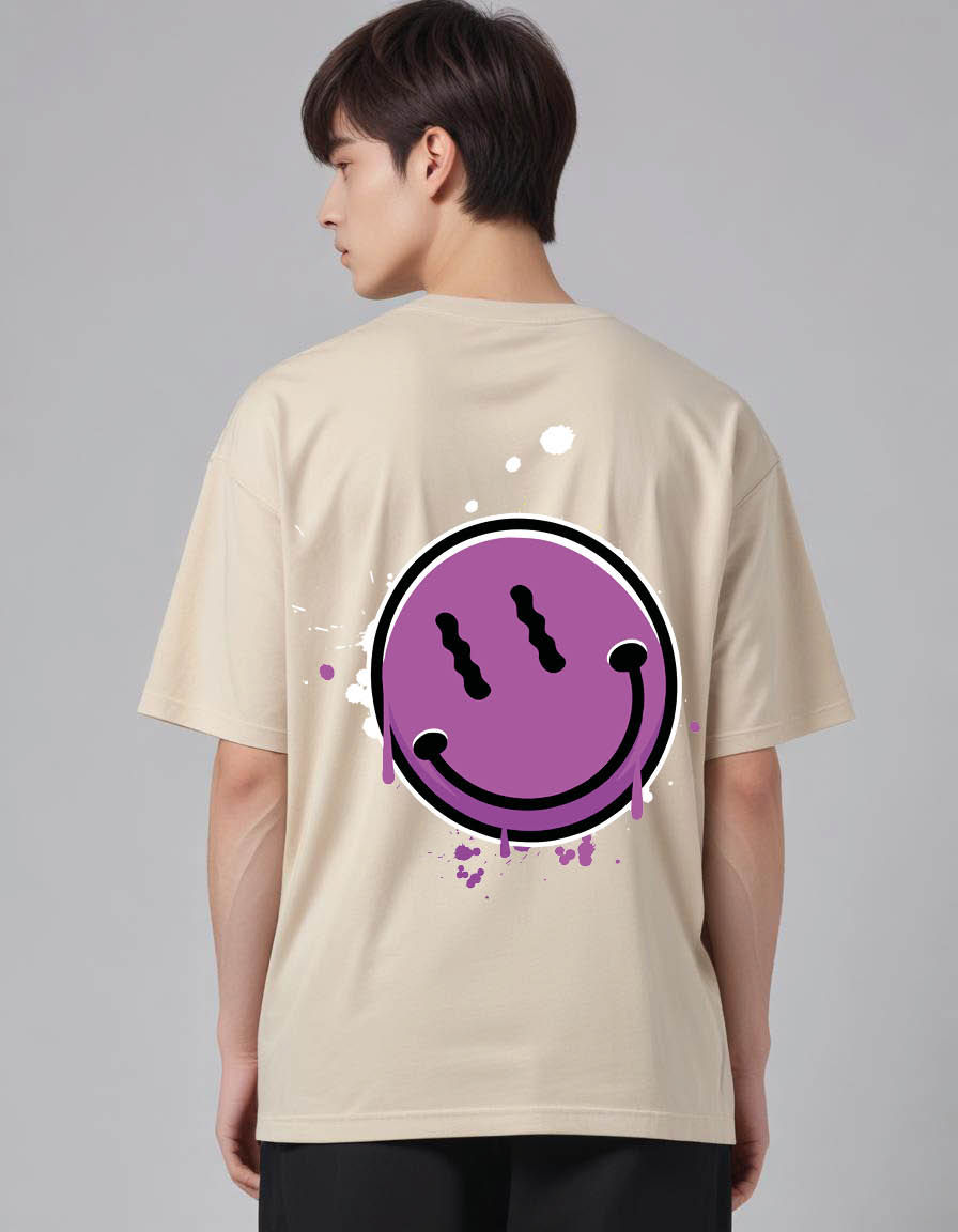 Thumbnail: hand drawn smile Oversized Printed t shirt