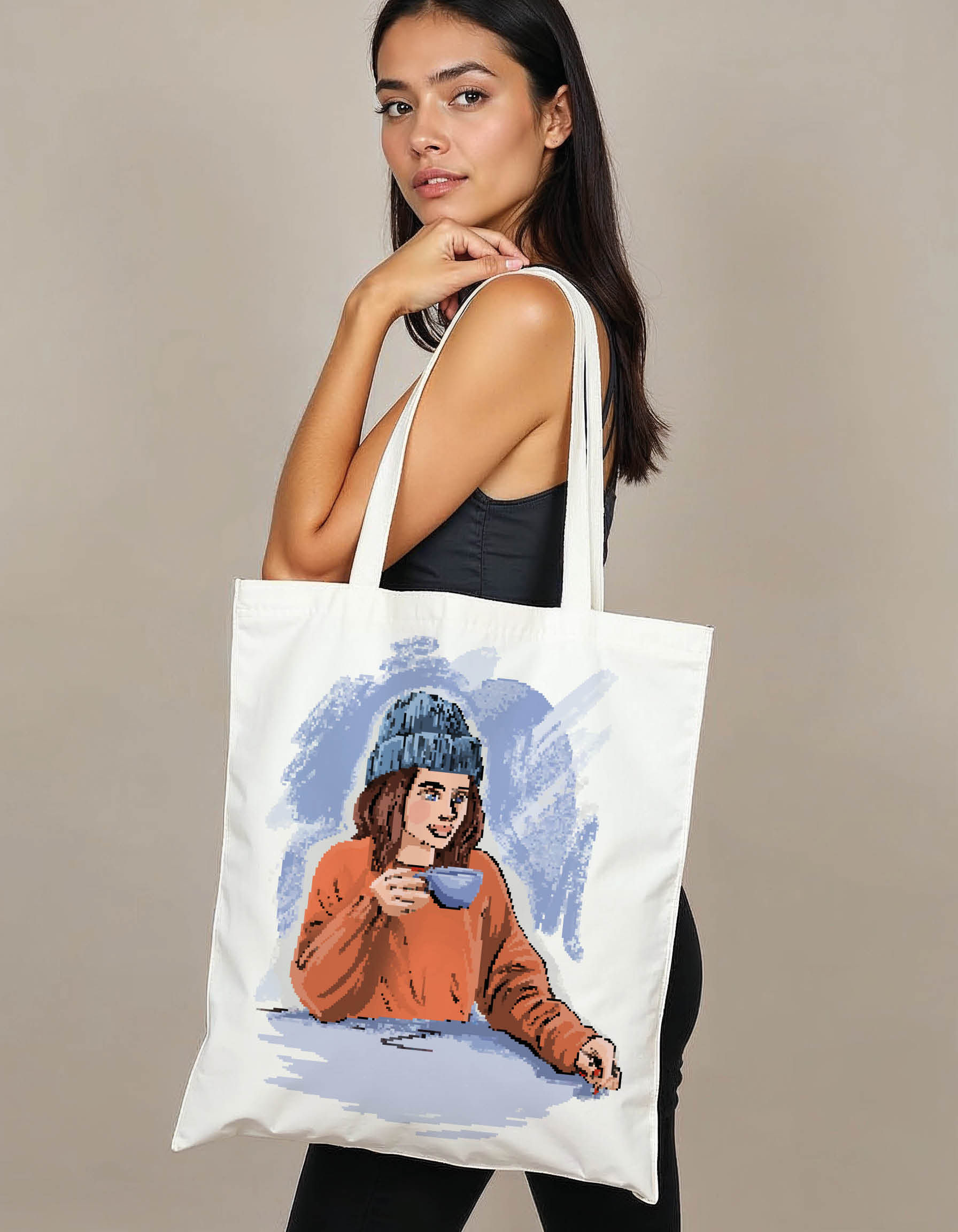 Retro Tote Printed Bag – Fashionable Daily Use Tote Best Price