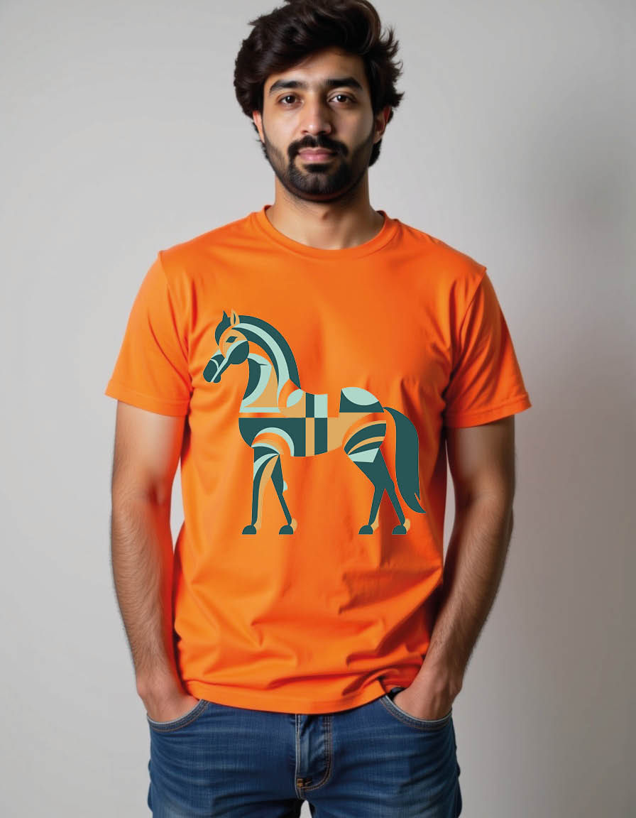 Thumbnail: horse pop art mens printed graphic t shirt