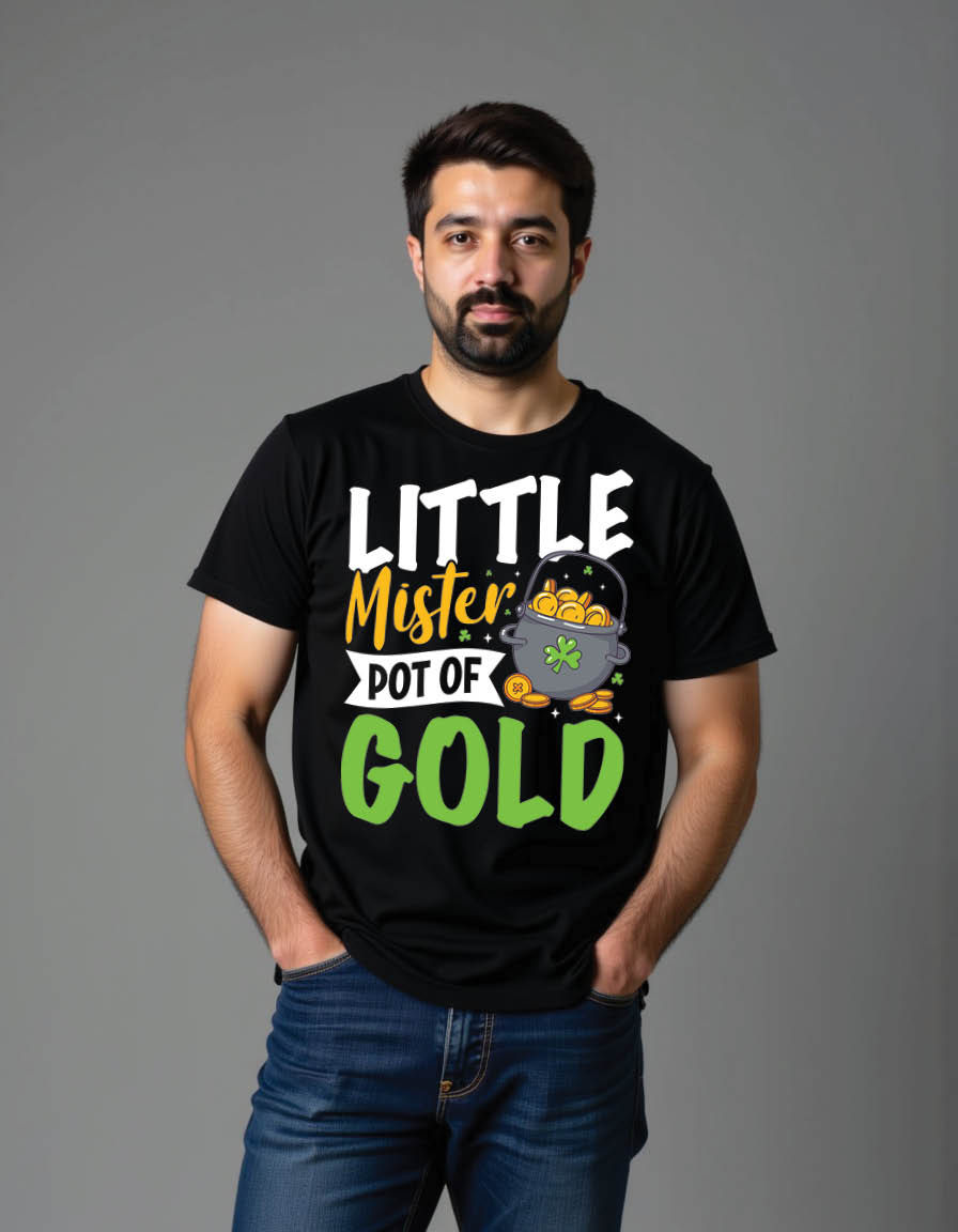 Thumbnail: little mister pot goldst patricks day quote mens printed graphic t shirt