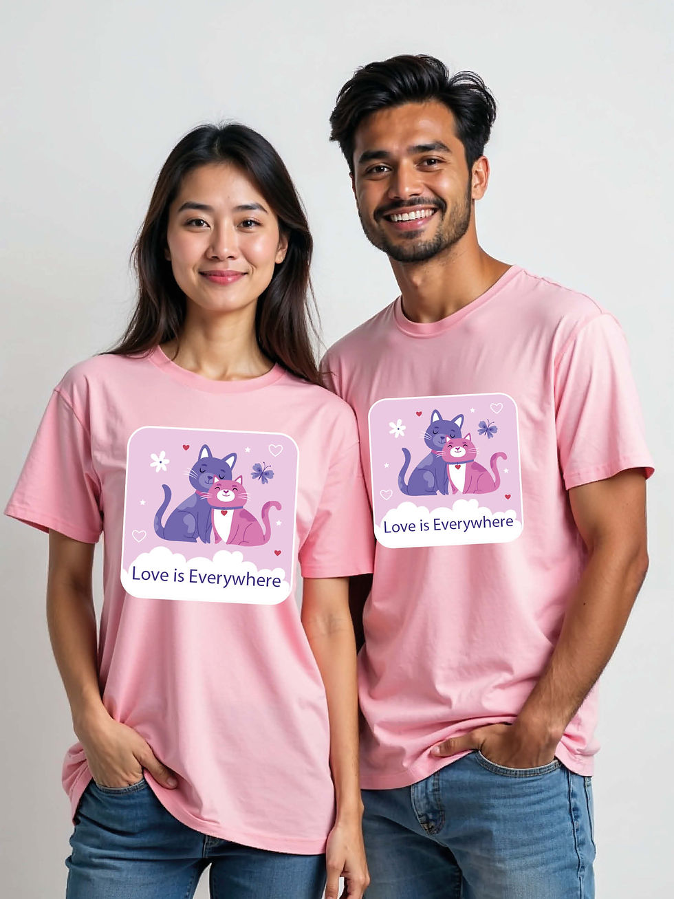 Thumbnail: Forever Love Cartoon Couple Matching Tee Lovers Edition – Fast Delivery