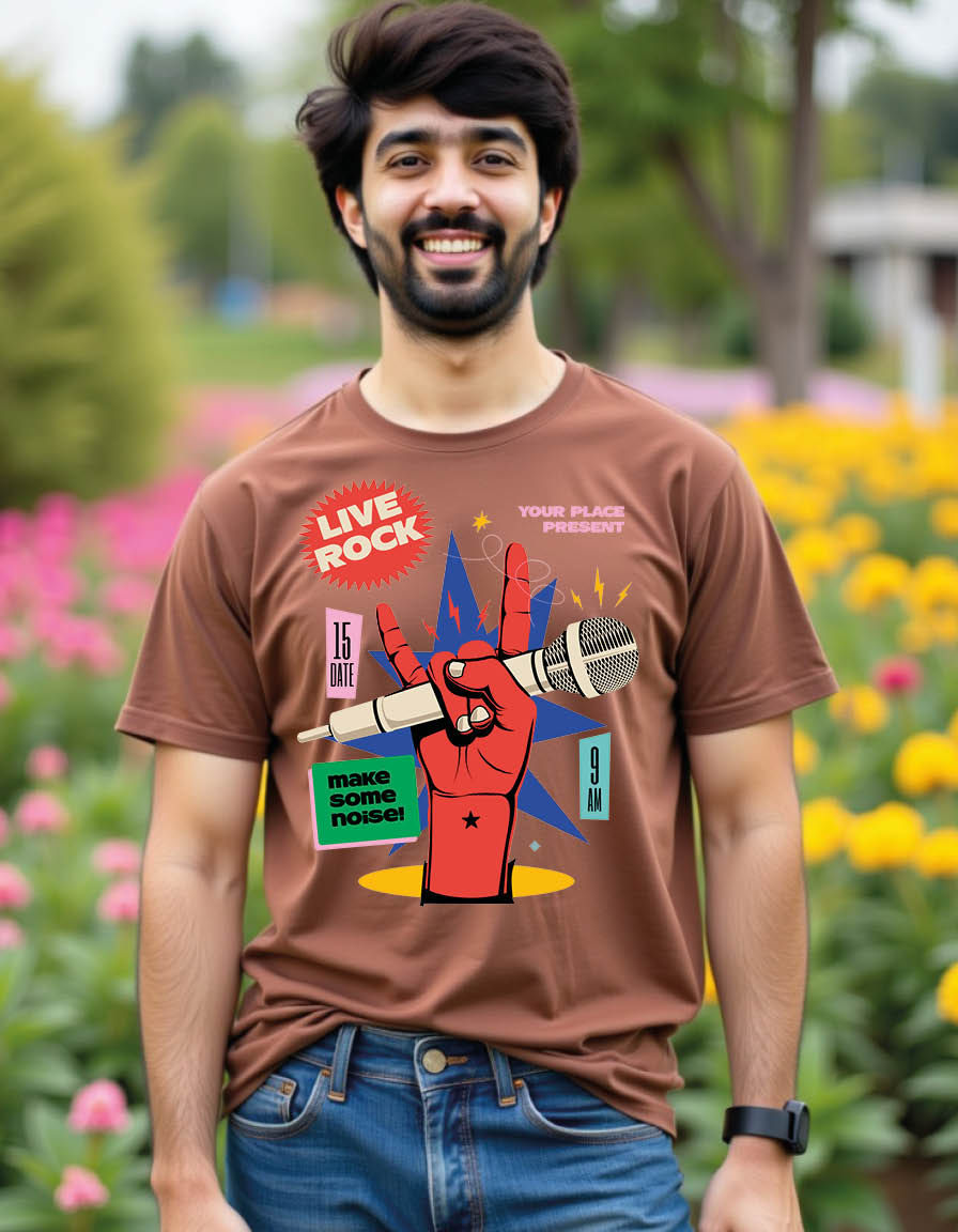 Thumbnail: live rock music show concert festival flyer banner mens printed graphictshirt