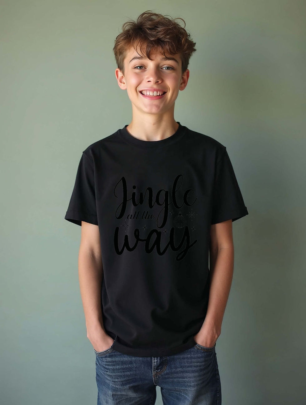 Thumbnail: jingle all the way Unisex Printed Graphic T-Shirt For Mens, Womens & Kids