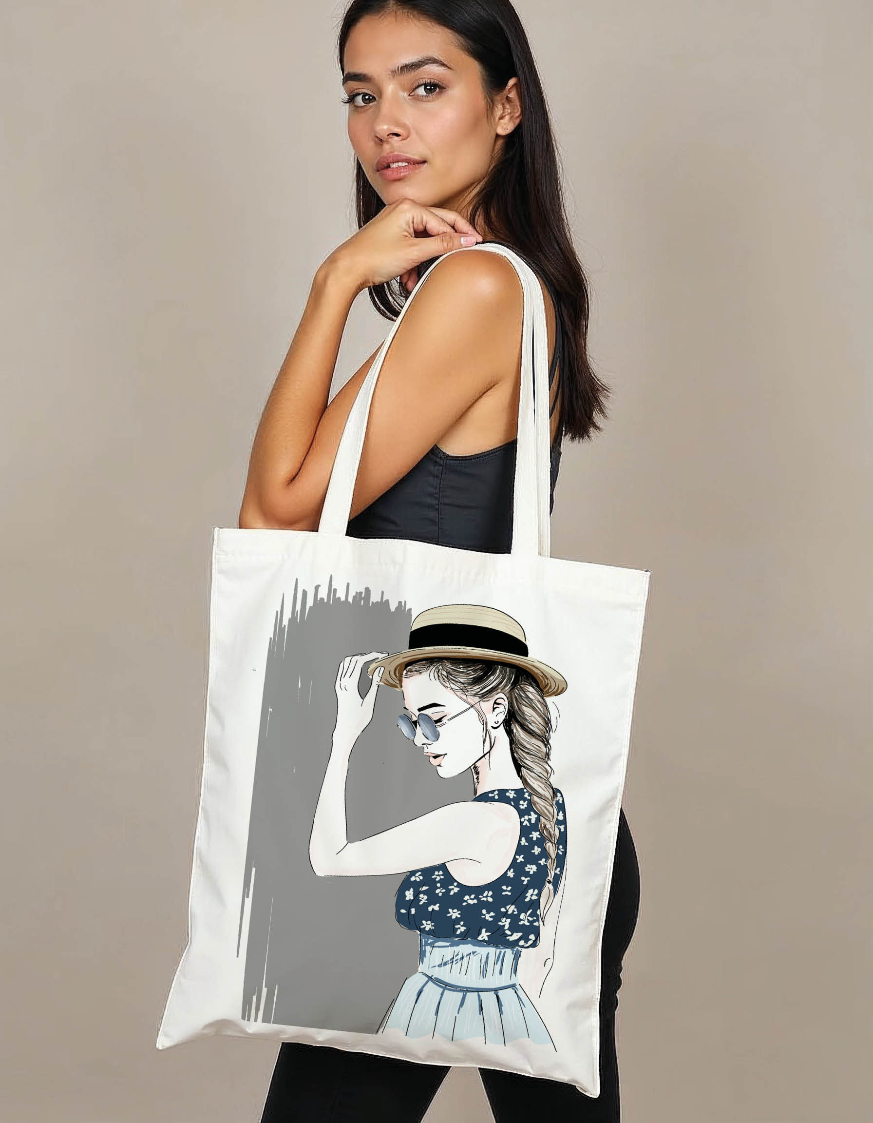 Gifting Tote Printed Bag – Fashionable Daily Use Tote Low Price Offer