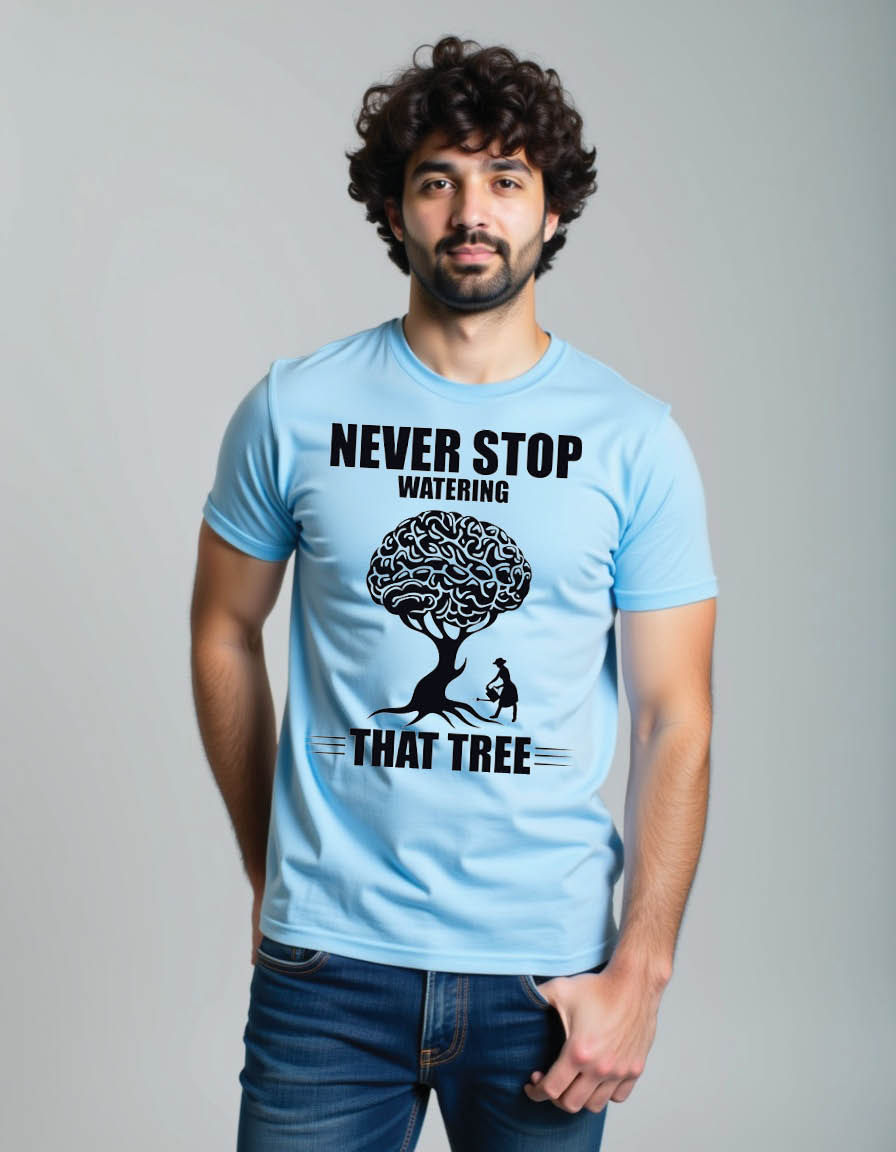 Thumbnail: never stop watering that tree social awareness mens printed graphic t shirt