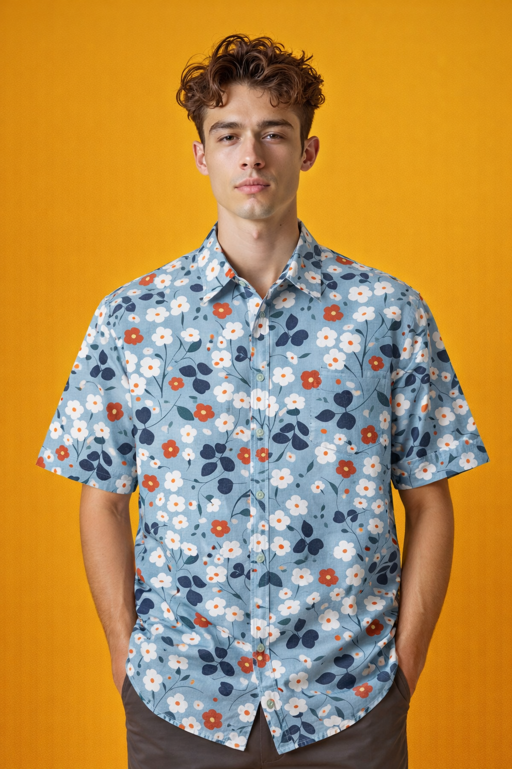 Floral trends in vibrant hues Contemporary Patterned AOP Oversized Shirt