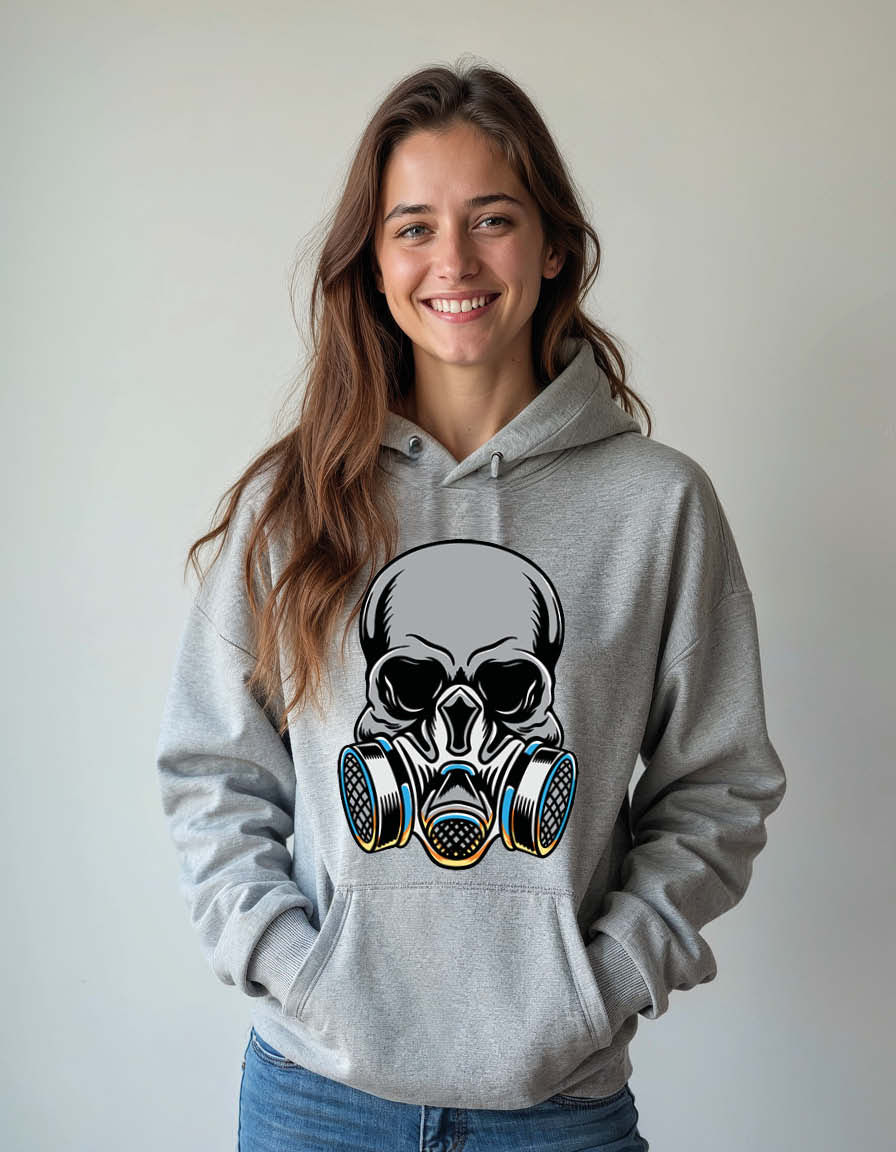 Thumbnail: The Post-Apocalyptic Skull Respirator Urban Unisex Printed Graphic Hoodies