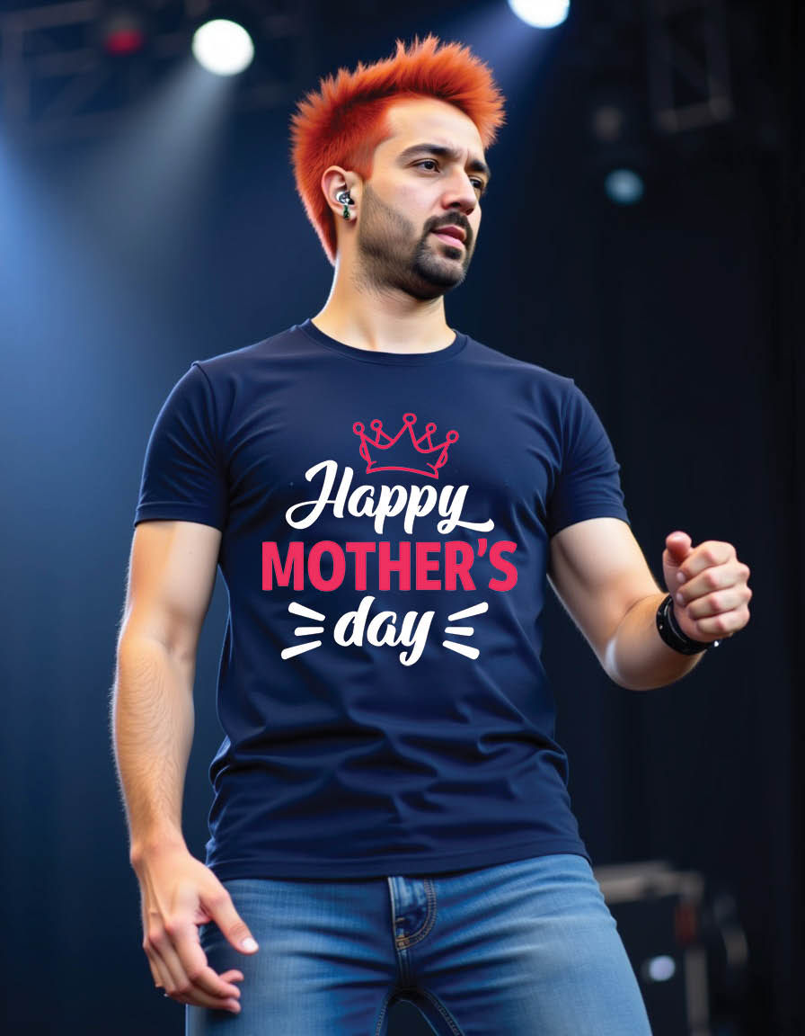 happy mothers day typography mens printed graphic t shirt