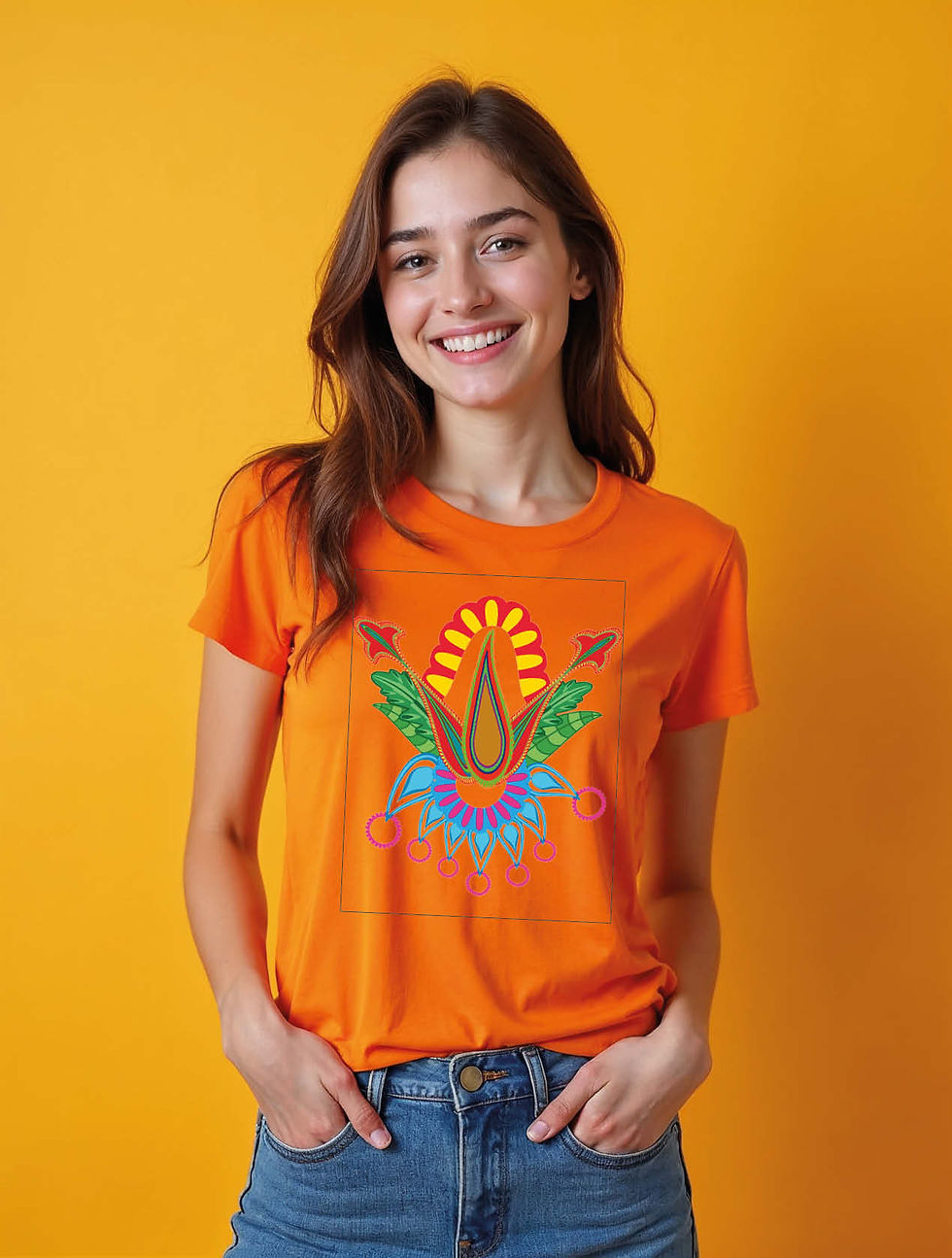 Thumbnail: Carnival Bloom Trendy Women’s Printed Graphic Streetwear T-Shirt – Shop Now
