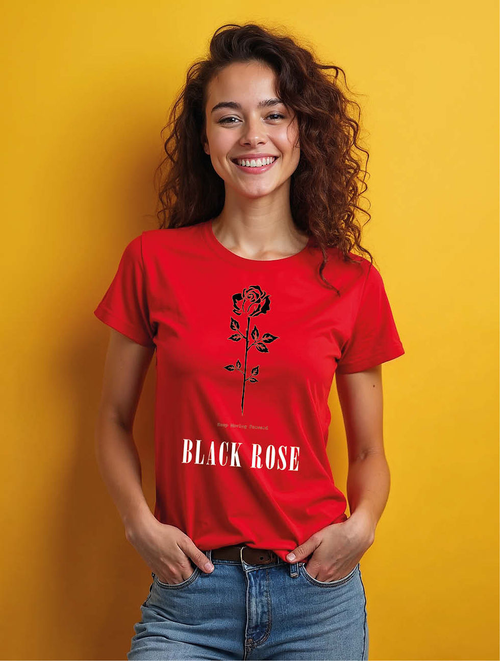 Thumbnail: black rose Urban Women’s Printed Graphic Streetwear T-Shirt – Best Price