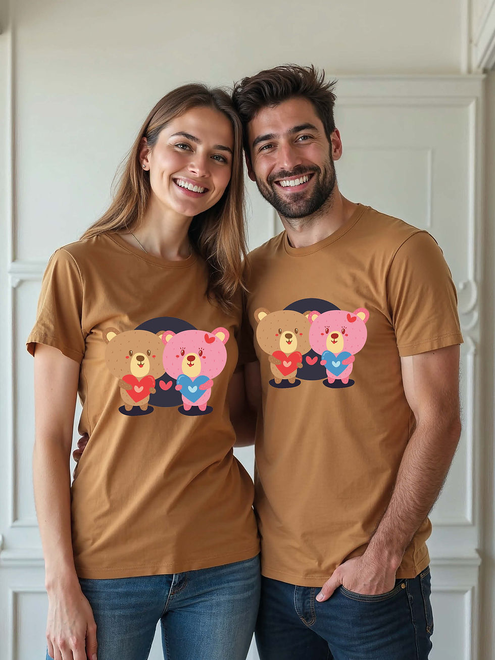 Thumbnail: Romantic Animal Couple T-Shirt Lovers Edition – Discount Offer