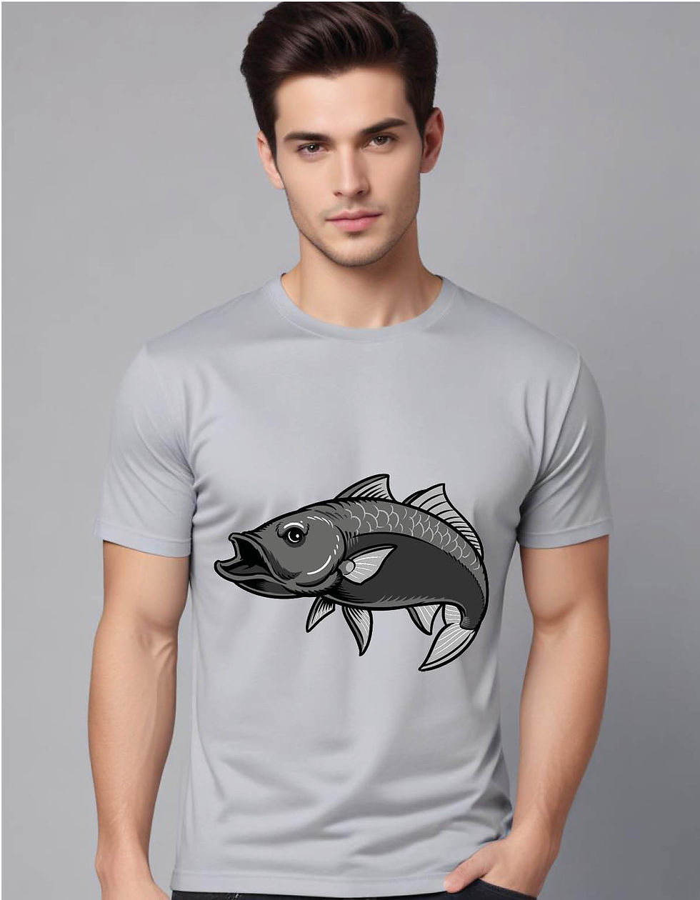 Thumbnail: fish mens printed graphic t shirt