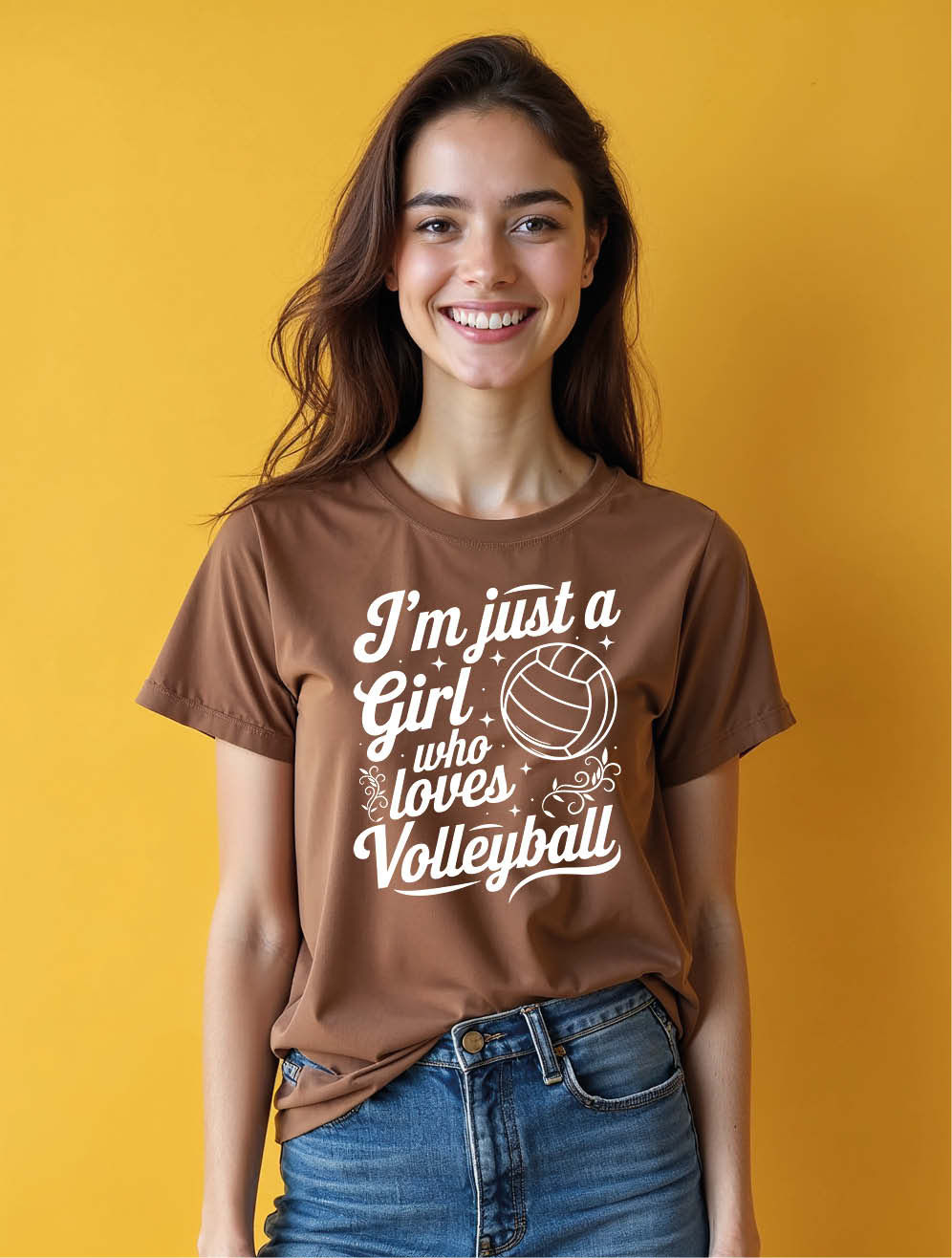 Iam just a girl who loves vallyball Cool Women’s Printed T-Shirt