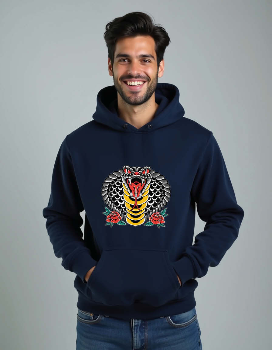 Thumbnail: sanke head Unisex Graphic Printed Hoodies for mens & womens