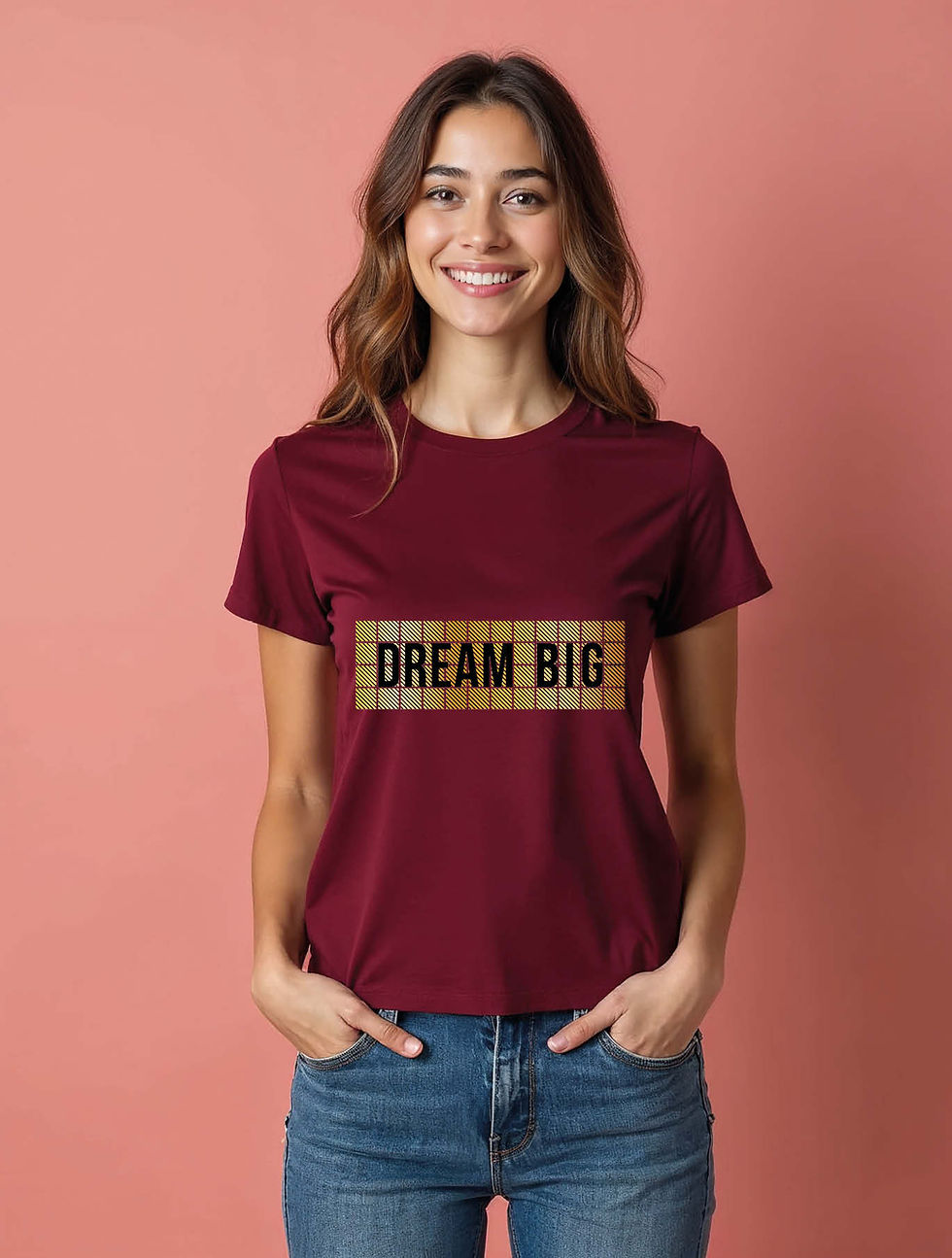Thumbnail: Dream big Chic Women’s Printed T-Shirt – Premium Quality