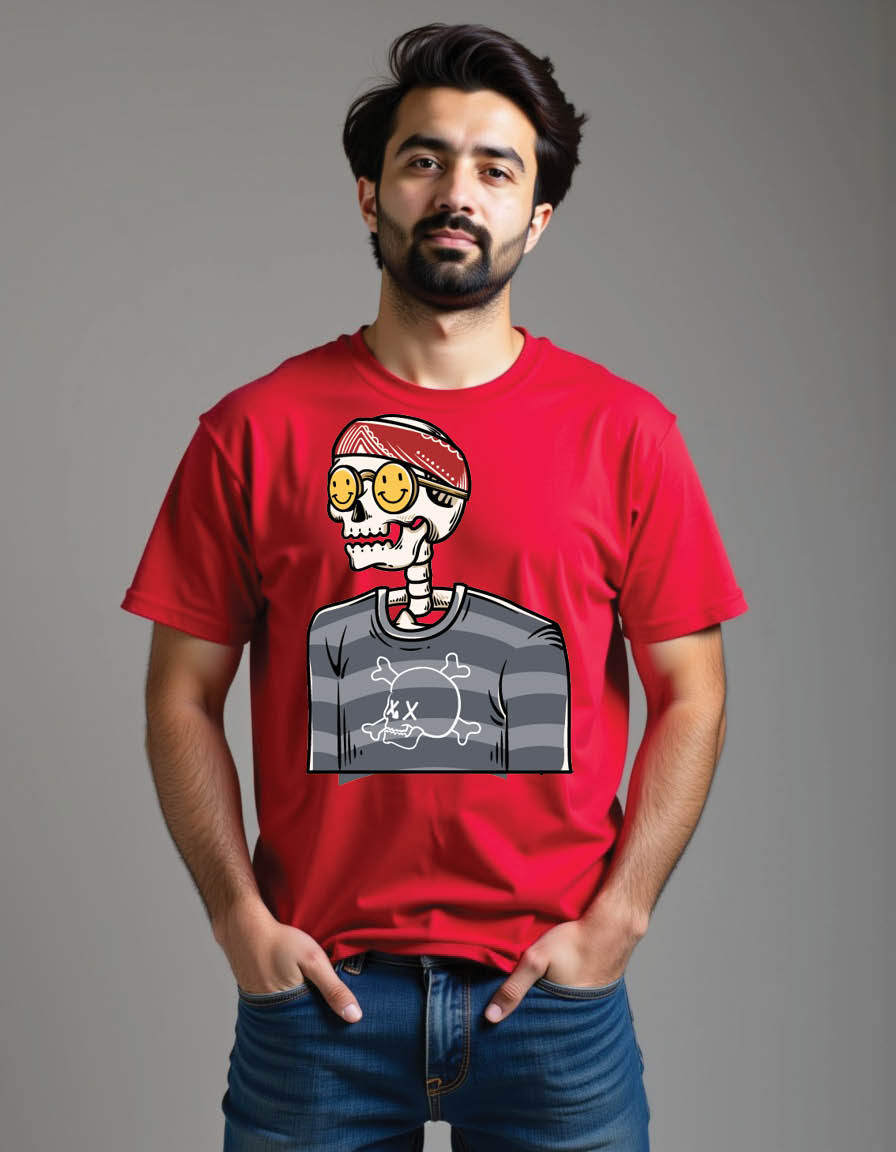 Thumbnail: vintage skull mens printed graphic t shirts