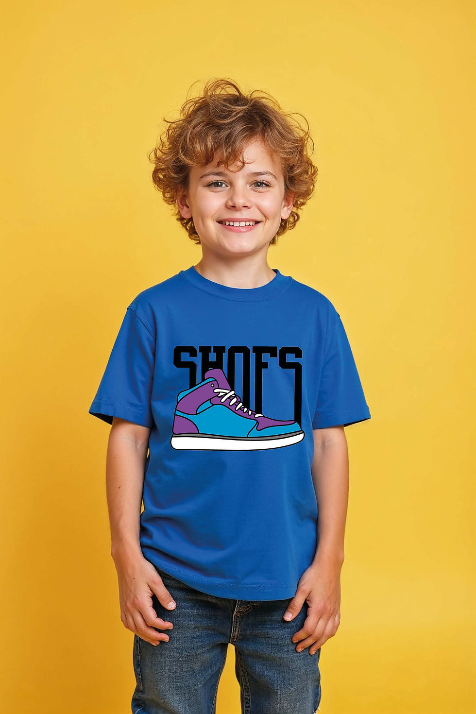 Thumbnail: shoes Premium Trendy Printed Tee for Kids – Graphic Print Design