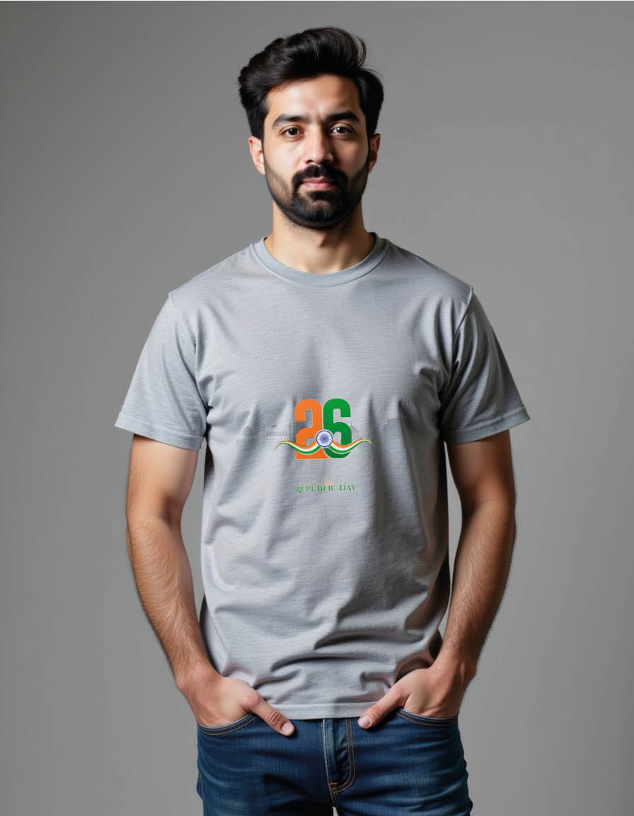 Happy Indian republicday Unisex printed graphic t shirt