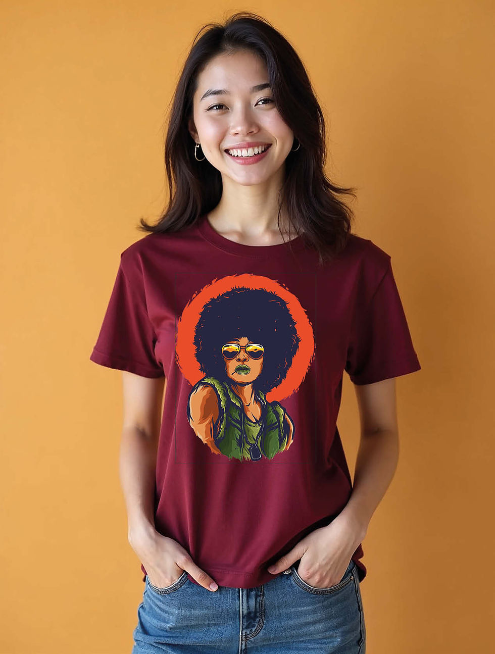 Thumbnail: Afro Soul Modern Women’s  Printed Graphic Streetwear T-Shirt – Sale