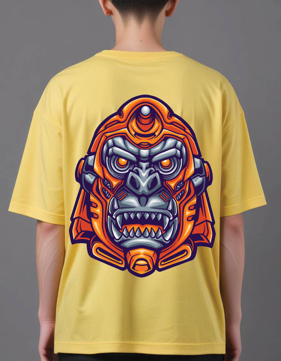 Thumbnail: robo gorilla head mens Oversized Printed t shirt
