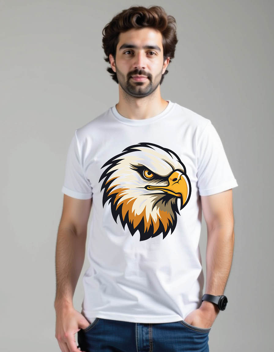 Thumbnail: eagle mascot mens printed graphic t shirt